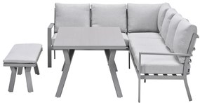 Garden Impressions Senja lounge dining set 4-delig links - valley sand