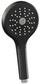 Brauer Stripe opbouw regendouche met 25cm hoofddouche en 3 standen handdouche zwart mat