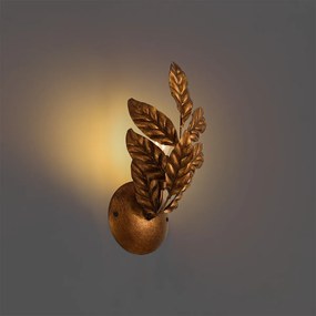Art Deco wandlamp antiek goud - Linden
