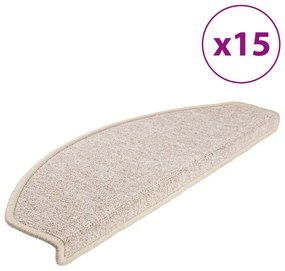 vidaXL 15 st Trapmatten 65x24x4 cm taupe