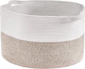 VEVOR Katoenen mand 508 x 508 x 330 mm, dekenmand, 67 L, mand van katoenen touw, geweven mand met handvatten, wasmand, opvouwbaar, opbergmand voor het organiseren van kleding, kinderspeelgoed en kussens
