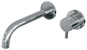 Brauer Chrome Edition ColdStart wastafelkraan inbouw gebogen uitloop en rozetten model B1 chroom