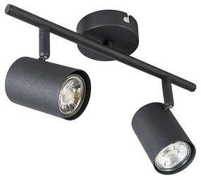 Moderne spot zwart 2-lichts kantelbaar - Jeana