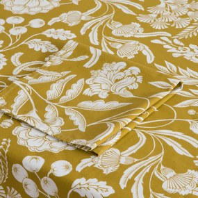 Set van 4 gewassen katoenen servetten, bloemenprint, LINDA