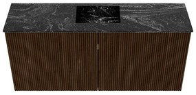Mondiaz Joya DLux 90cm toiletmeubel walnut met wastafel faye midden zonder kraangat lava