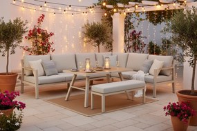 Dining Loungeset 6 personen Aluminium Taupe  Lifestyle Garden Furniture Campa