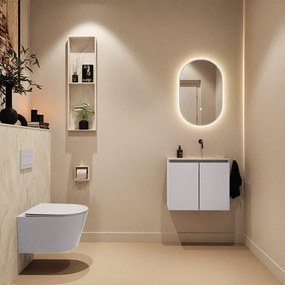 MONDIAZ TURE-DLUX Toiletmeubel - 60cm - Cale - EDEN - wastafel Ostra - positie rechts - Zonder kraangat TUREDX60CALR0OST