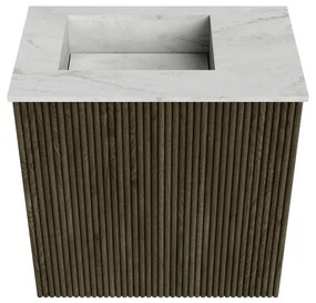 Mondiaz Joya DLux 40cm toiletmeubel shadow met wastafel faye links zonder kraangat opalo