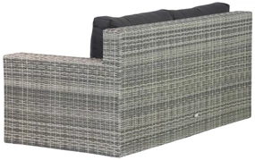 Dining Loungeset 5 personen Wicker Grijs  Garden Collections Amico/Napoli