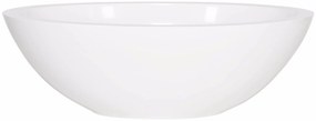 Ben Samantha ovale waskom 50x35x16cm mineraalmarmer glanzend wit