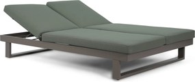 Lifestyle Garden Furniture Massimo Ligbed Met Kussen Antraciet/moss Green Aluminium Grijs