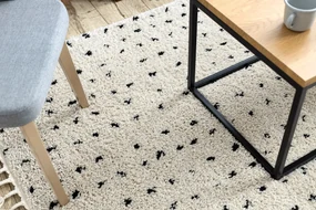 Tapijt BERBER SYLA B752 stippen ,  crème rand ,  Barber , marokkaanse shaggy