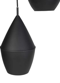Set van 3 smart hanglampen zwart met goud incl. Wifi A60  - Depeche