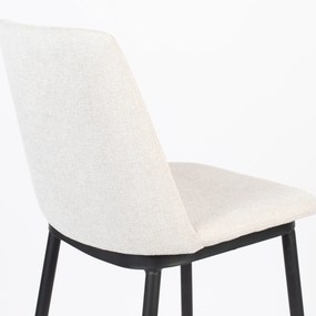 Hoge Barstoel Van Stof Beige