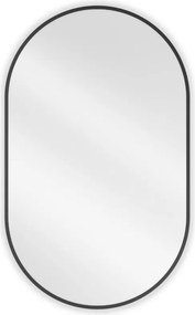 Mexen Loft ovaal badkamerspiegel 90 x 55 cm, zwarte lijst - 9851-090-055-000-70