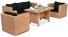 Tuinmeubelen van kunststof rotan Rome Apetito 5 Garden Point honing