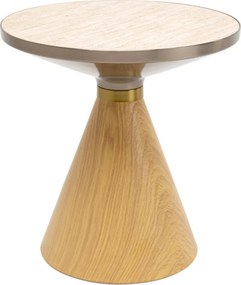 Kare Design Cono Ronde Bijzettafel Eiken - 50 X 50cm.