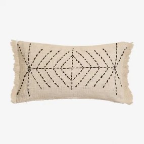 Rechthoekig Kussen 30x50 Cm Van Iguatu-katoen Beige – Crème - Sklum