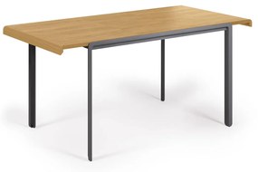 Kave Home Nadyria Design Eettafel Uitschuifbaar Eiken 120-160 Cm