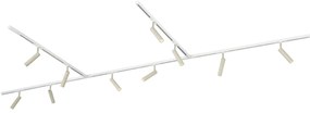 Modern railsysteem met 10 Spot / Opbouwspot / Plafondspots beige met wit 1-fase - Slimline Uzzy G9 Binnenverlichting Lamp