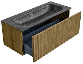 Mondiaz Kurve-dlux 110cm badmeubel dusk met 1 lade en wastafel big medium midden zonder kraangat lava