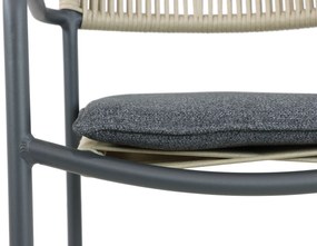 Tuinstoel stapelbaar Aluminium/rope Taupe-naturel-bruin Coco Penya