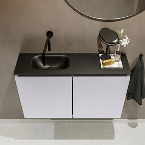 Mondiaz Ture 80cm toiletmeubel cale met wastafel urban links geen kraangat