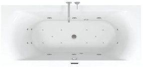 Riho Easypool 3.1 Lima whirlpoolbad rechts 190x90cm hydro 6+4+2 aero 10 colour speaker touch bediening inclusief poten en afvoer wit B053004005