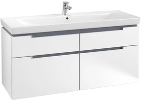 Villeroy & Boch Subway 2.0 wastafelonderkast 128.7x59cm 4 lades Wit mat A91600MS