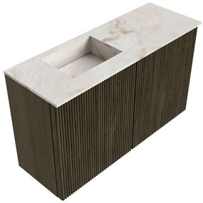 Mondiaz Joya DLux 70cm toiletmeubel shadow met wastafel faye links 1 kraangat frappe