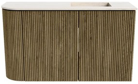 Mondiaz Joya DLux 70cm toiletmeubel ronding links dusk met wastafel faye rechts zonder kraangat meli