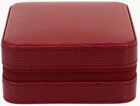 Kunstleren/fluwelen sieradendoos Milano met spiegel