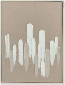 Handbeschilderde canvasdoek Upside met houten frame