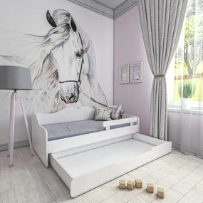Peuter Wit  Eenpersoonsbed Monaco - Voor kinderen Kinderen Peuter Junior 5059914026533 Children's Beds Home, 180x80, Geen, Matras van schuim/boekweit/