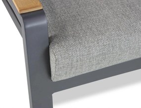 Stoel en Bank Loungeset 5 personen Aluminium/teak Grijs  Osmen Manly