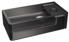 Riho Frosted fontein solid surface met kraangat rechts frosted smoke