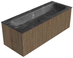 Mondiaz Kurve-dlux 120cm badmeubel dusk met 1 lade en wastafel big large midden zonder kraangat lava