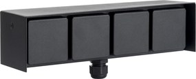 Buiten Wandstopcontact 4 Zwart