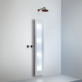 Sunshower Round Plus Large White infraroodlamp en UV 33x185x10cm opbouw
