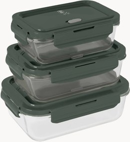 Voedselcontainers Matte Green, 3-delig