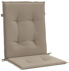 vidaXL Tuinstoelkussens 6 st 100x50x3 cm taupe