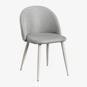 Set Van 2 Kana Deluxe Eetkamerstoelen Grijs – Taupe – Koel & Linnen Grijs – Beton - Sklum