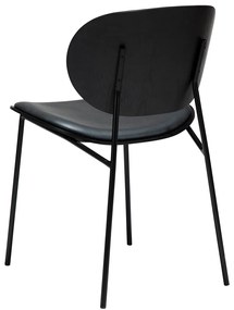 Dan-Form Clementina Design Eetkamerstoel Zwart Essenhout En Leer