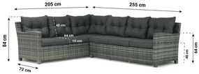 Dining Loungeset 8 personen Wicker Grijs  Domani Furniture Beluga