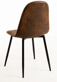 Zwarte Teok Vintage Kunstlederen Stoel