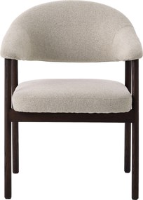 GARDA beige mélange (stof Lake 120) / eiken dark espresso - GESTOFFEERDE STOEL VOOR WOONKAMER/EETKAMER