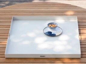 Dienblad voor buiten en binnen | Manifesto | Aluminium | Wit | 78x78cm | Kees Smit Tuinmeubelen