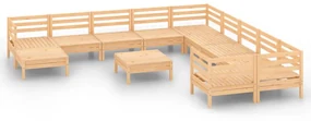 vidaXL 12-delige Loungeset massief grenenhout