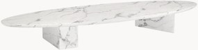 Ovale salontafel Aurore met marmerlook