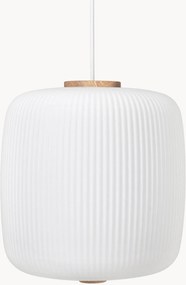 Mondgeblazen hanglamp Ek61 van opaalglas